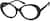 Angle view of Oval Glasses 2024721 in Black thumbnail