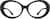 Front view of Oval Glasses 2024721 in Black thumbnail