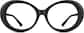 Front view of Oval Glasses 2024721 in Black thumbnail
