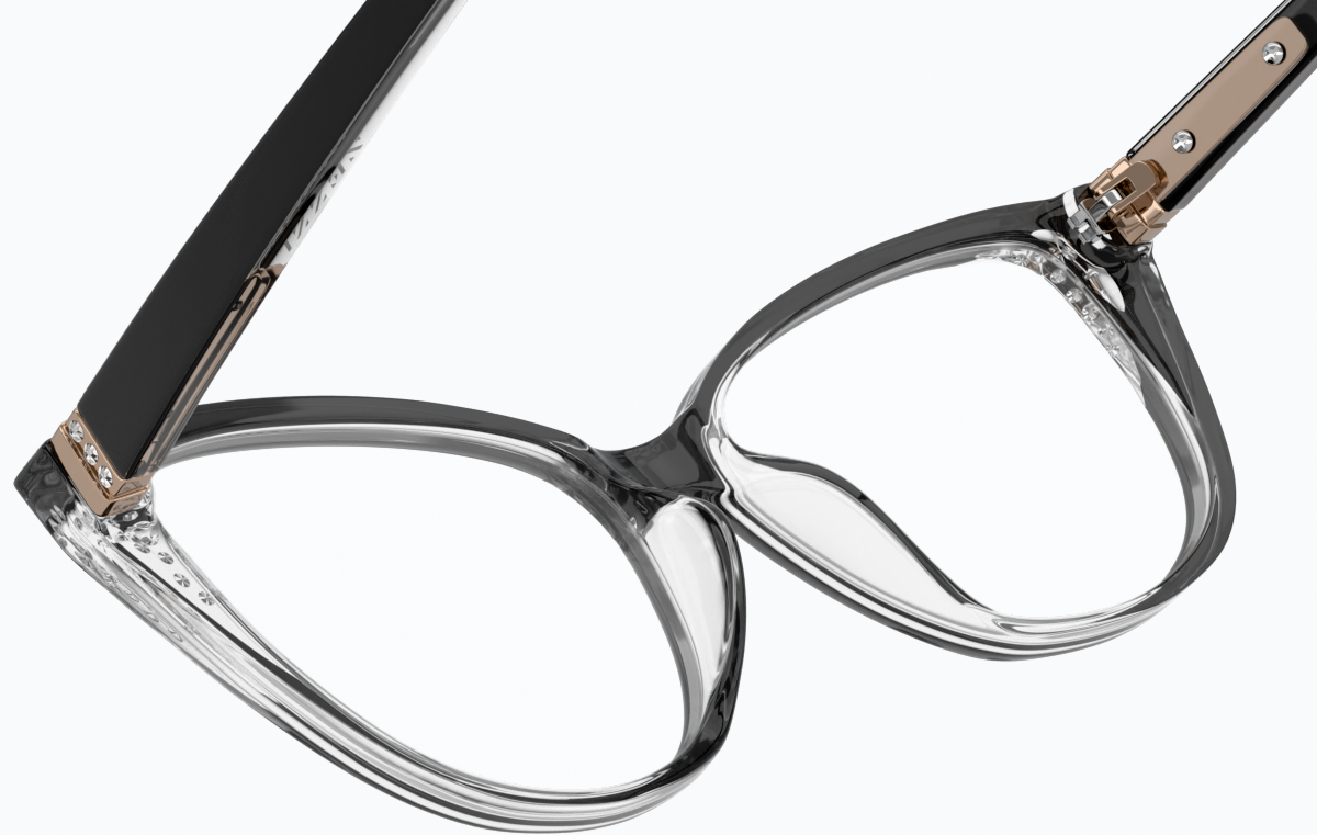 See-through view of Cat-Eye Glasses 2025421 in Black thumbnail