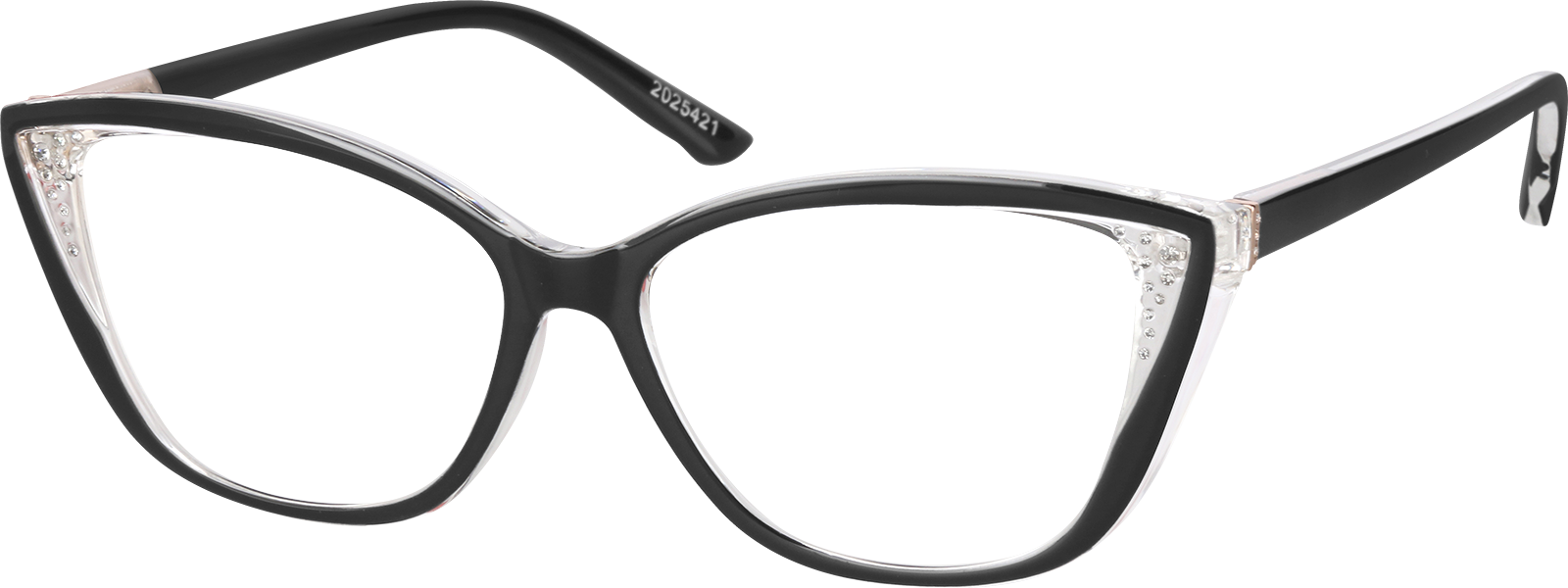 Angle view of Cat-Eye Glasses 2025421 in Black