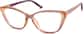 Angle view of Cat-Eye Glasses 2025442 in Orange thumbnail