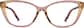 Front view of Cat-Eye Glasses 2025442 in Orange thumbnail