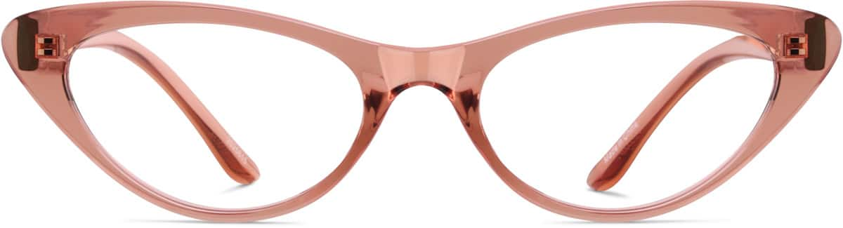 Front view of Cat-Eye Glasses 2025615 in Brown