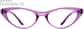 Front view of Cat-Eye Glasses 2025617 in Purple thumbnail