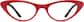 Front view of Cat-Eye Glasses 2025618 in Red thumbnail