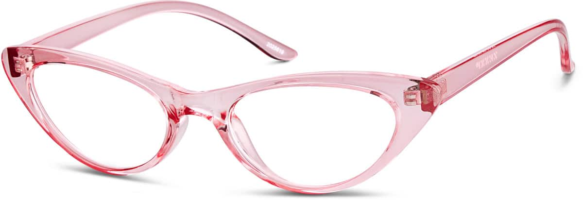 Angle view of Cat-Eye Glasses 2025619 in Pink