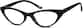 Angle view of Cat-Eye Glasses 2025621 in Black thumbnail