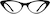 Front view of Cat-Eye Glasses 2025621 in Black thumbnail