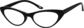 Angle view of Cat-Eye Glasses 2025621 in Black thumbnail