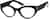 Angle view of Cat-Eye Glasses 2025721 in Black thumbnail