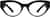 Front view of Cat-Eye Glasses 2025721 in Black thumbnail
