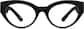Front view of Cat-Eye Glasses 2025721 in Black thumbnail