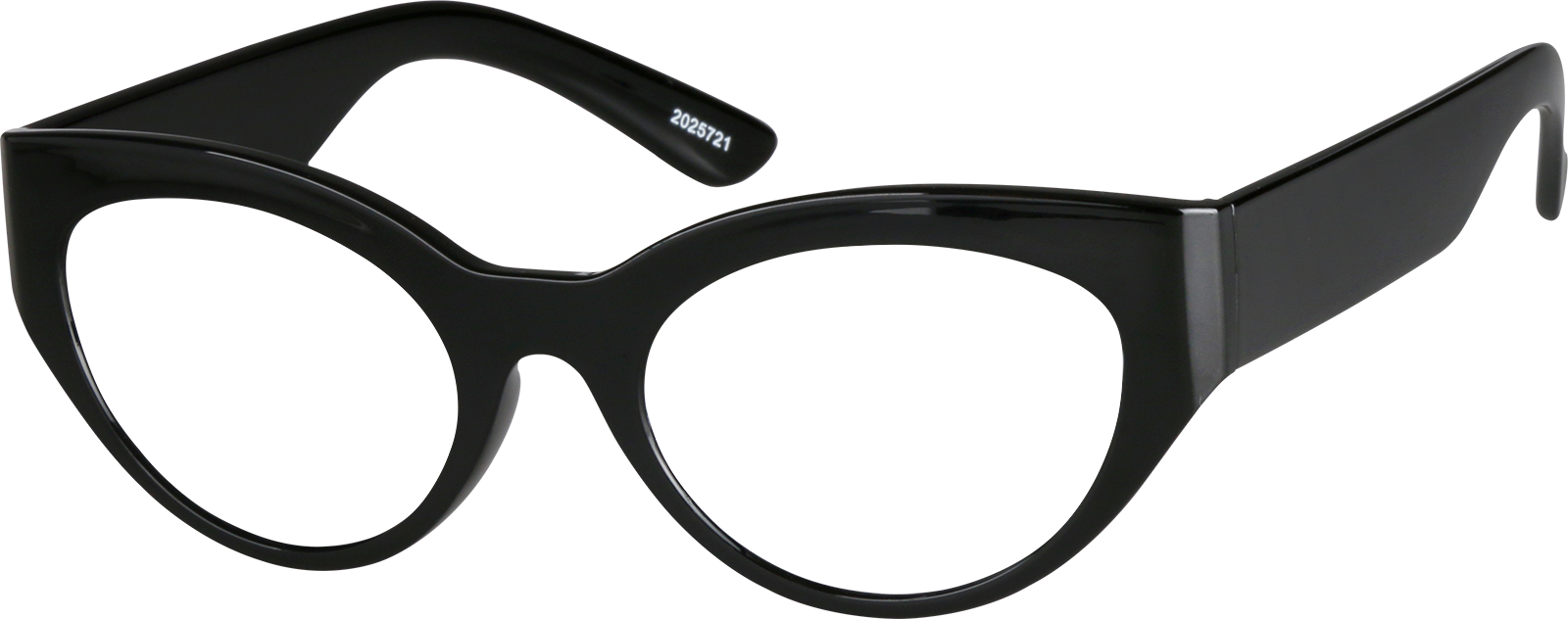 Angle view of Cat-Eye Glasses 2025721 in Black