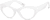 Angle view of Cat-Eye Glasses 2025730 in White thumbnail