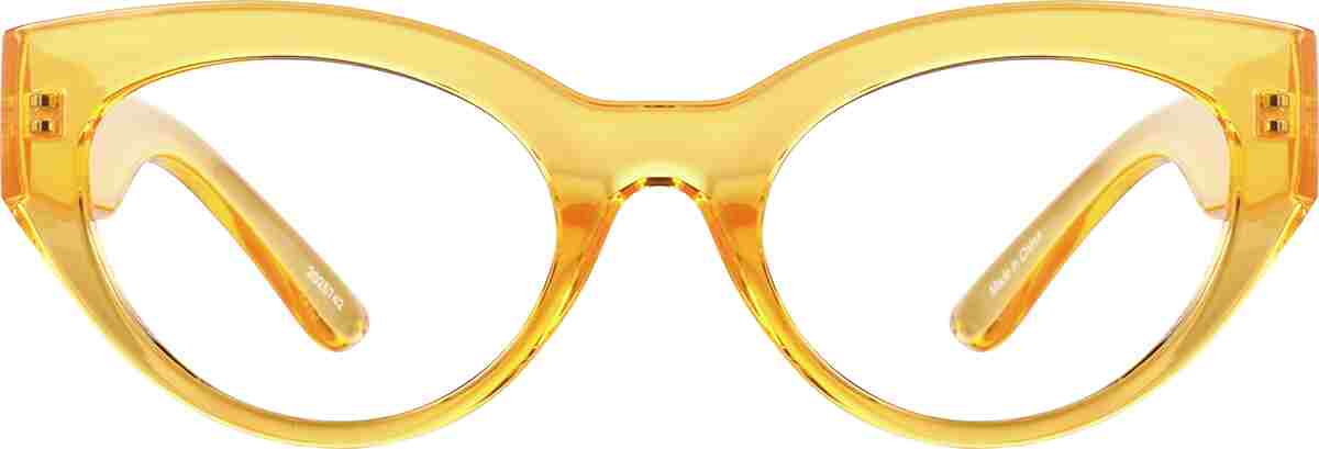 Yellow Cat-Eye Glasses