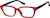 Angle view of Rectangle Glasses 2025818 in Red thumbnail