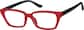 Angle view of Rectangle Glasses 2025818 in Red thumbnail