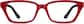 Front view of Rectangle Glasses 2025818 in Red thumbnail