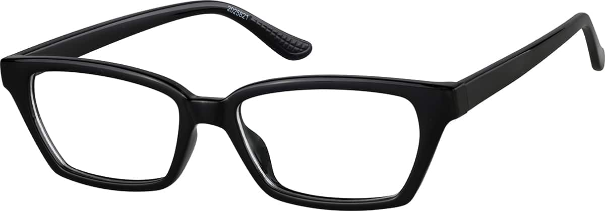 Angle view of Rectangle Glasses 2025821 in Black