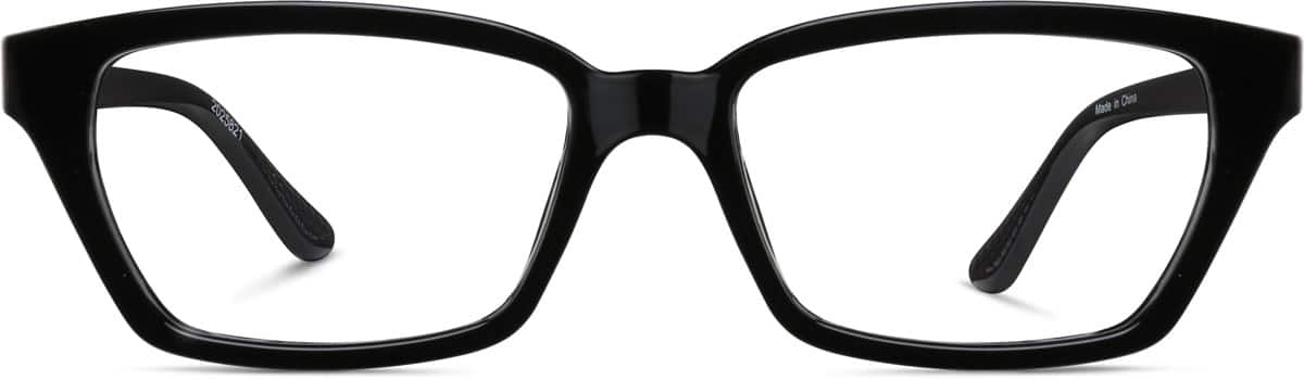 Front view of Rectangle Glasses 2025821 in Black