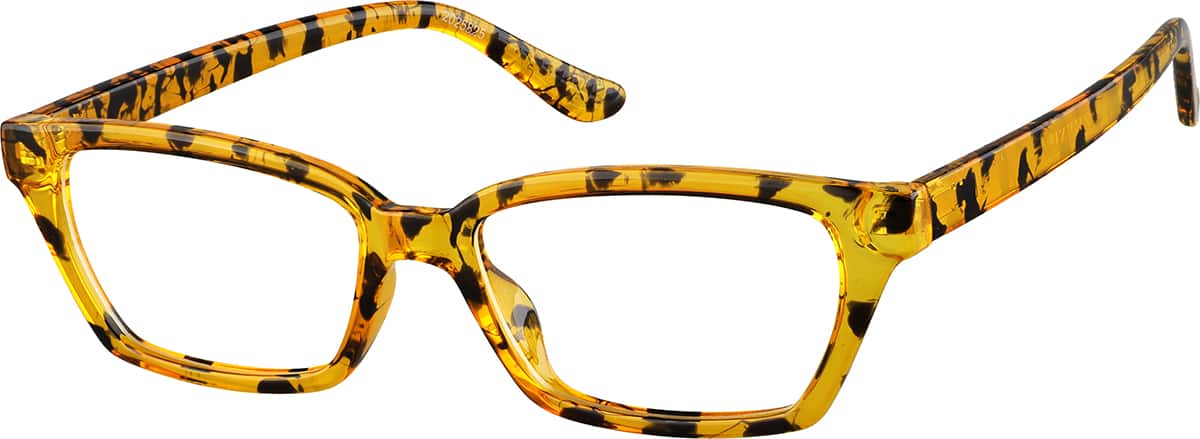 Angle view of Rectangle Glasses 2025825 in Tortoiseshell