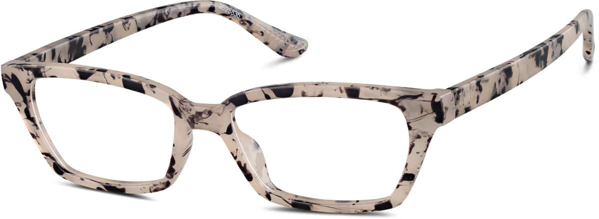 Angle view of Rectangle Glasses 2025835 in Pattern