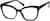 Angle view of Rectangle Glasses 2026121 in Black thumbnail