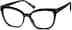 Rectangle Glasses 2026121 in Black