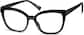 Angle view of Rectangle Glasses 2026121 in Black thumbnail