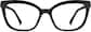 Front view of Rectangle Glasses 2026121 in Black thumbnail