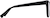 Side view of Rectangle Glasses 2026121 in Black thumbnail