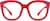 Front view of Square Glasses 2026218 in Cherry thumbnail