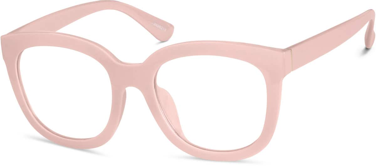 Angle view of Square Glasses 2026219 in Flamingo