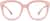 Front view of Square Glasses 2026219 in Flamingo thumbnail