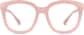 Front view of Square Glasses 2026219 in Flamingo thumbnail