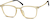 Angle view of Square Glasses 2026322 in Yellow thumbnail