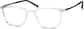 Angle view of Square Glasses 2026323 in Clear thumbnail