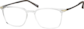 Angle view of Square Glasses 2026323 in Clear thumbnail