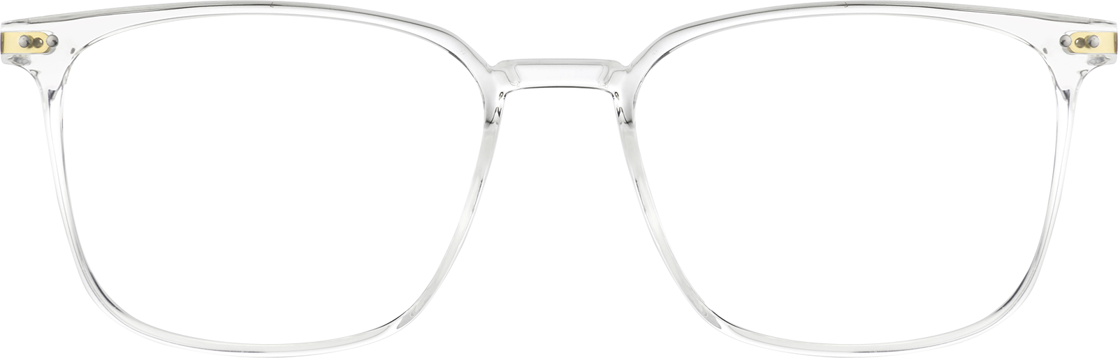 Front view of Square Glasses 2026323 in Clear