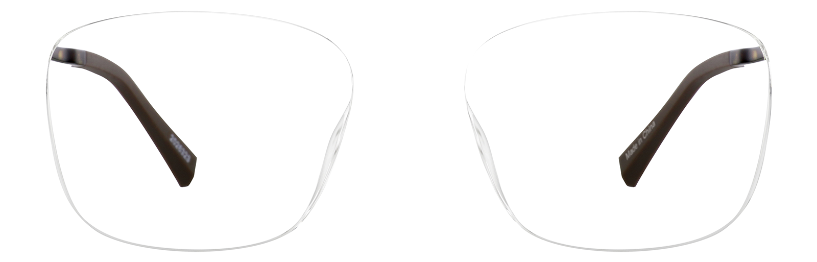 Front view of Square Glasses 2026323 in Clear