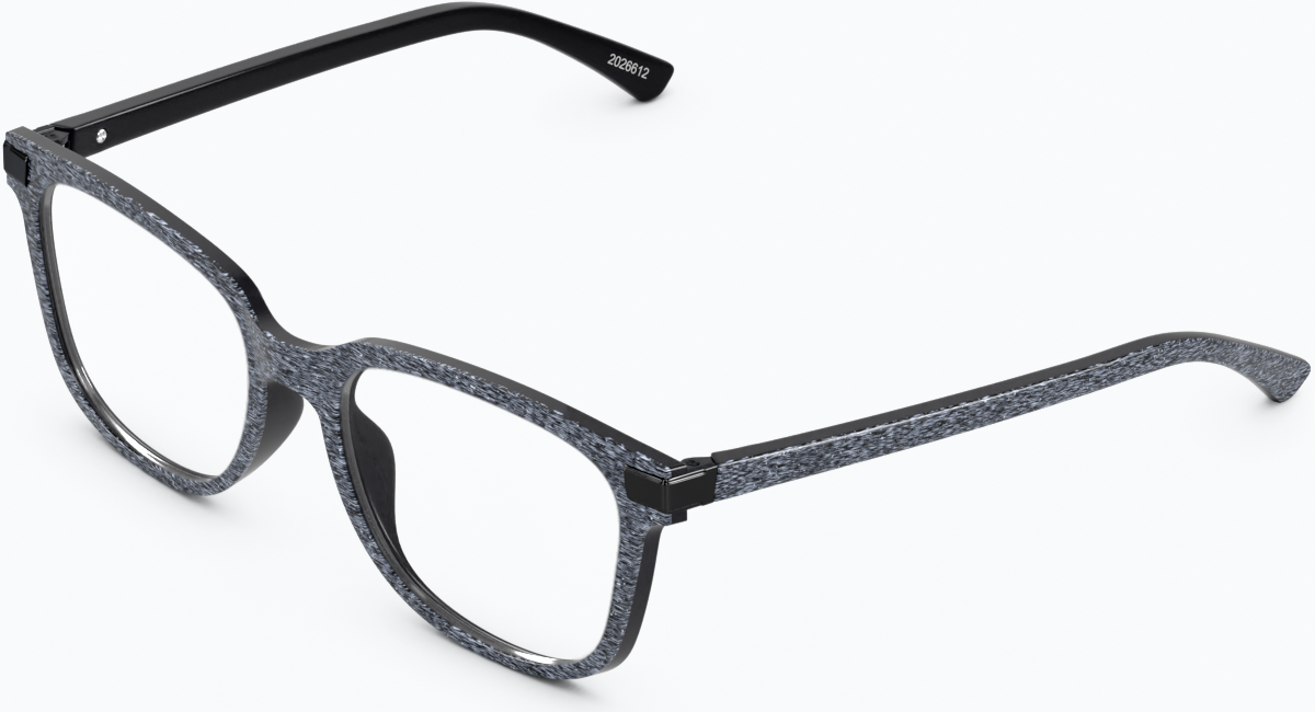 Angle view of Square Glasses 2026612 in Ash thumbnail