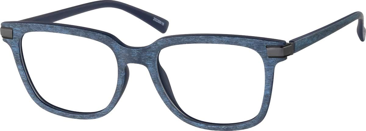 Angle view of Square Glasses 2026616 in Slate