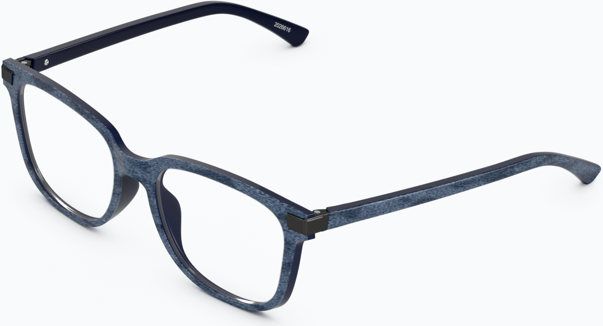 Angle view of Square Glasses 2026616 in Slate thumbnail