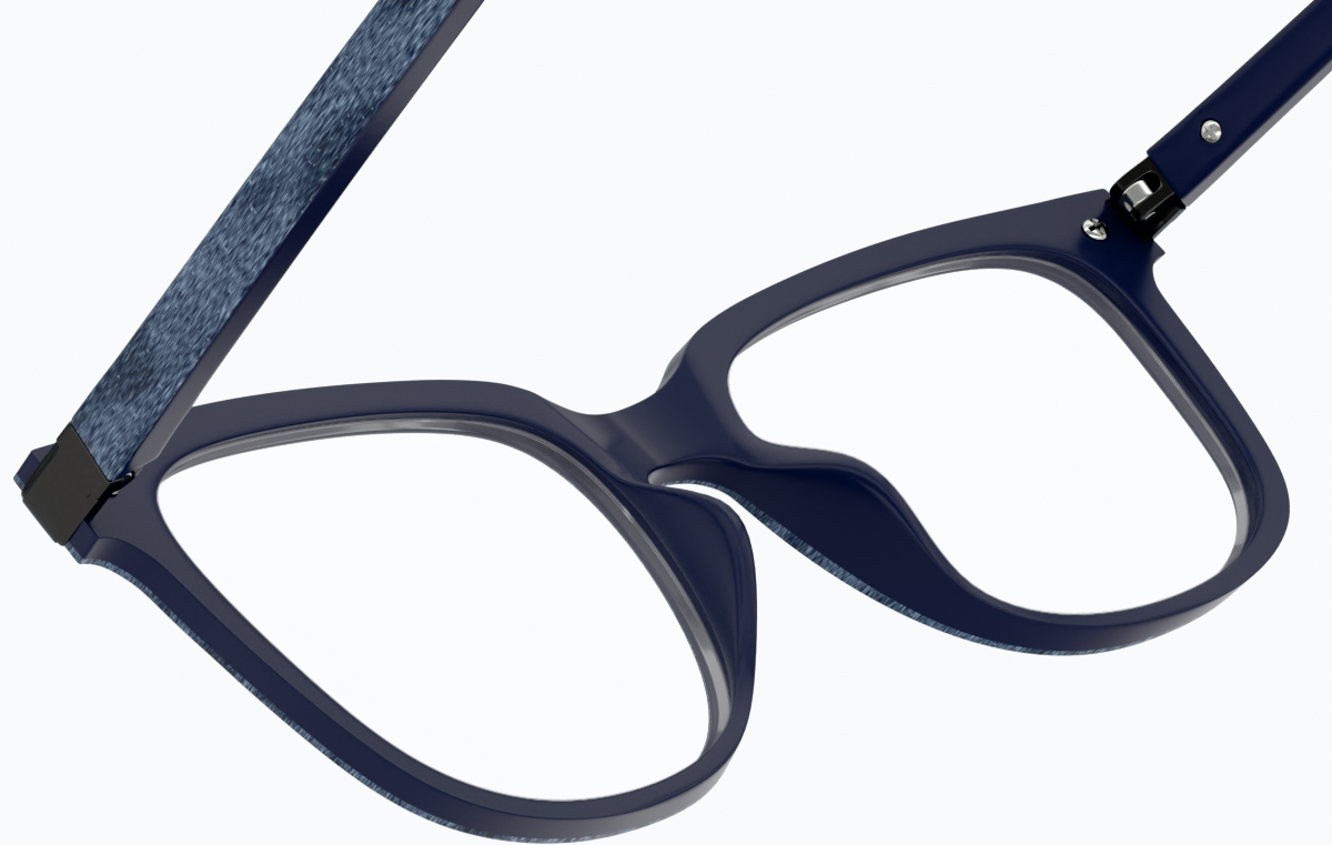 See-through view of Square Glasses 2026616 in Slate thumbnail