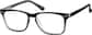 Angle view of Rectangle Glasses 2026921 in Black thumbnail