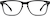 Front view of Rectangle Glasses 2026921 in Black thumbnail