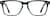 Front view of Rectangle Glasses 2026924 in Sea Glass thumbnail