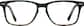 Front view of Rectangle Glasses 2026924 in Sea Glass thumbnail