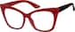 Angle view of Cat-Eye Glasses 2027018 in Red thumbnail